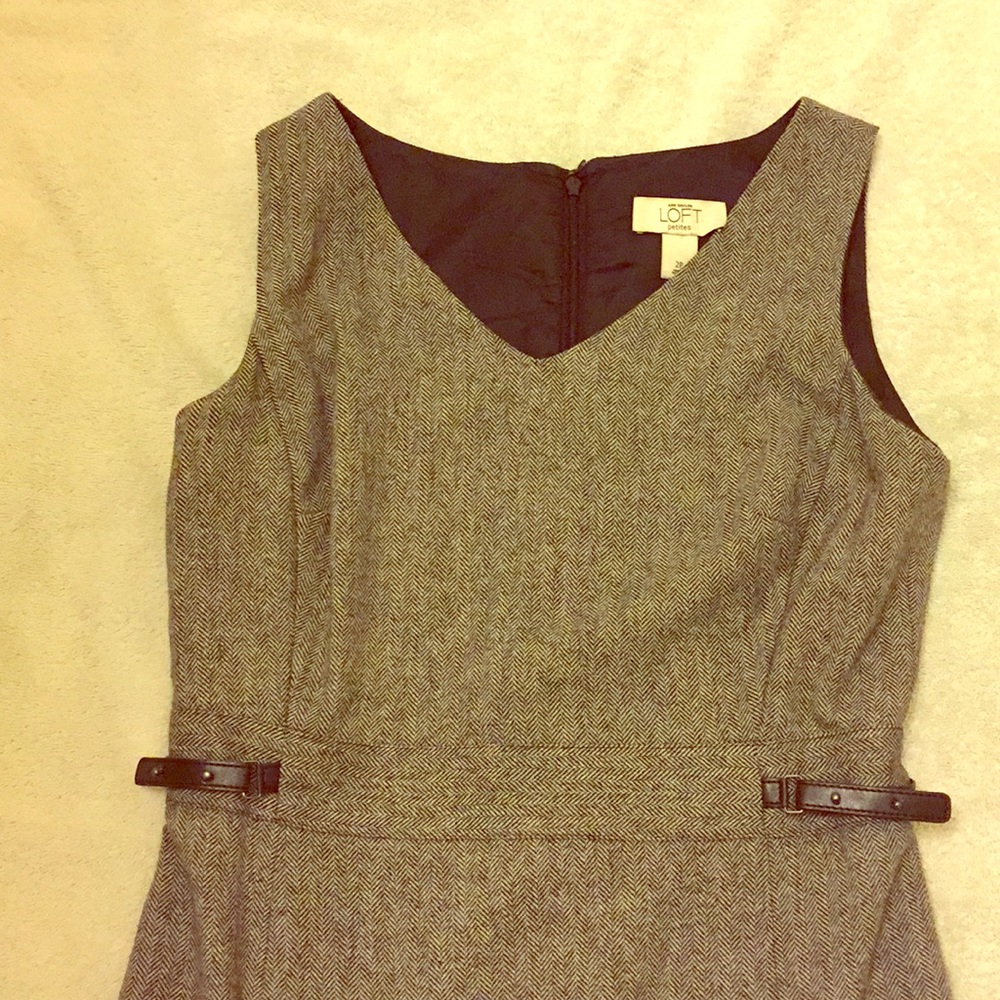 Ann Taylor Loft herringbone petite dress